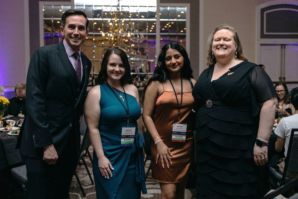 Alumni with Students