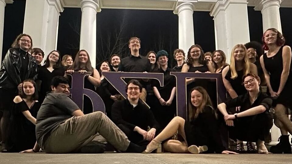 Eta Iota Chapter Members posing with PSP letters