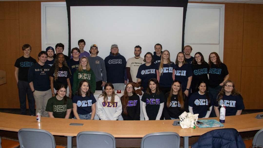 Alpha Epsilon Chapter sitting together