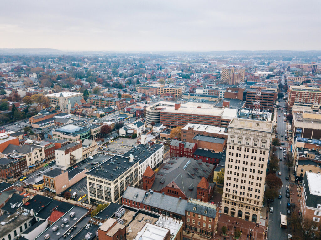 Aerial image of Downtown Lancaster