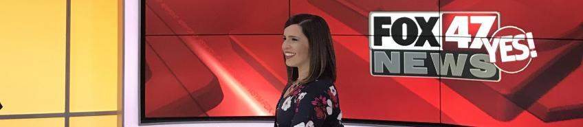 Sarah Swistak on set 