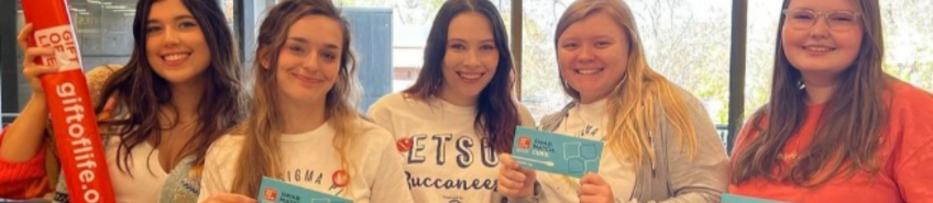 Five Members holding swab kits