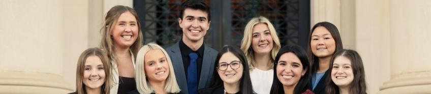 Nine Chapter Officers pose for a photo.