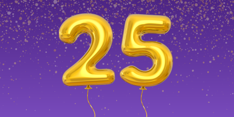 25 number balloons